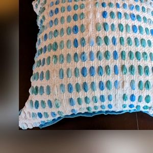 Beautiful Blue Ribbon Detail Cushion Covers (2)